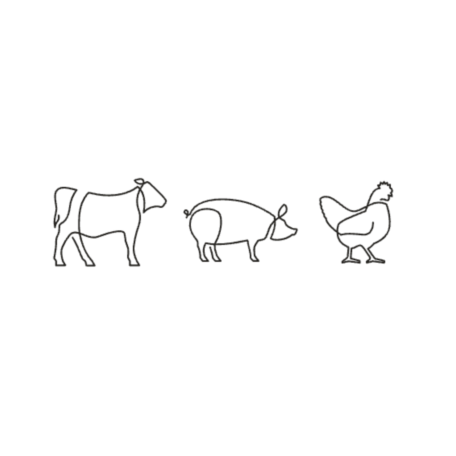 Beef, Pork, & Chicken